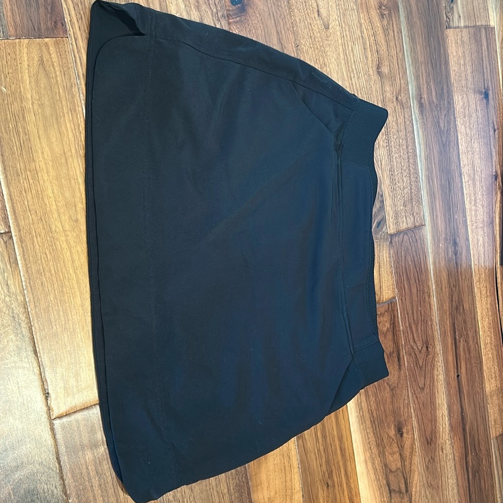 Black skort with front pockets